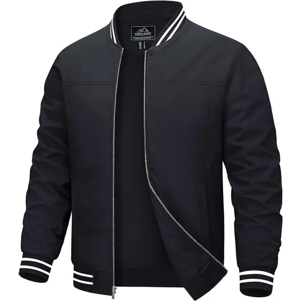 ❤️ Men's Lightweight Bomber Jacket Casual Windbreaker  Full Zip Jacket